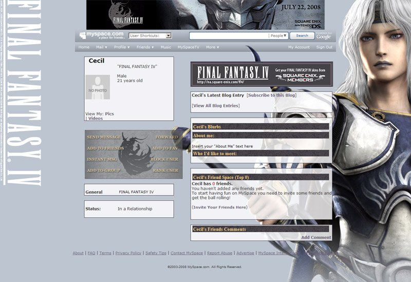 Square Enix Members Registration Card - Patrick Lofstrom